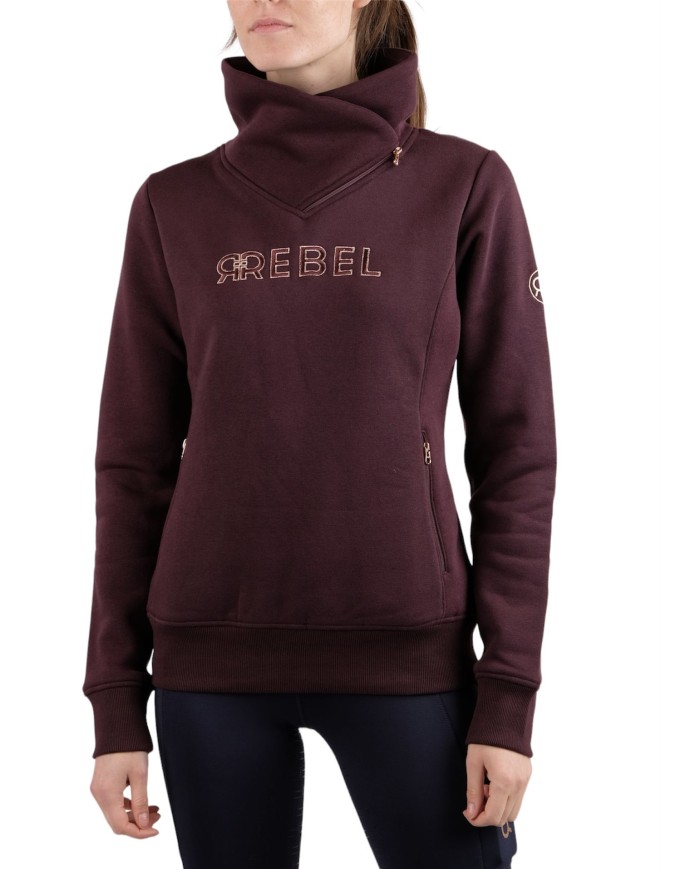 Sweat shirt zipper Rebel MONTAR