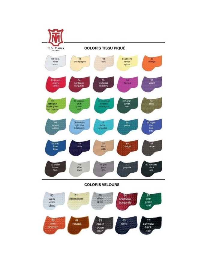 MATTES - Tapis forme de selle dressage Mattes