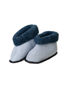 Chausson en peau d'agneau et semelle en cuir MATTES