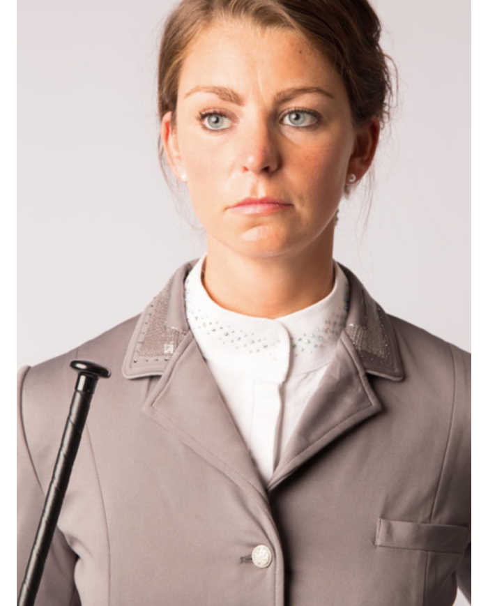 veste de concours avec sequin et fermeture éclair, noire, bleu, taupe ou vert émeraude