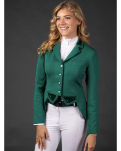 veste de concours avec sequin et fermeture éclair, noire, bleu, taupe ou vert émeraude