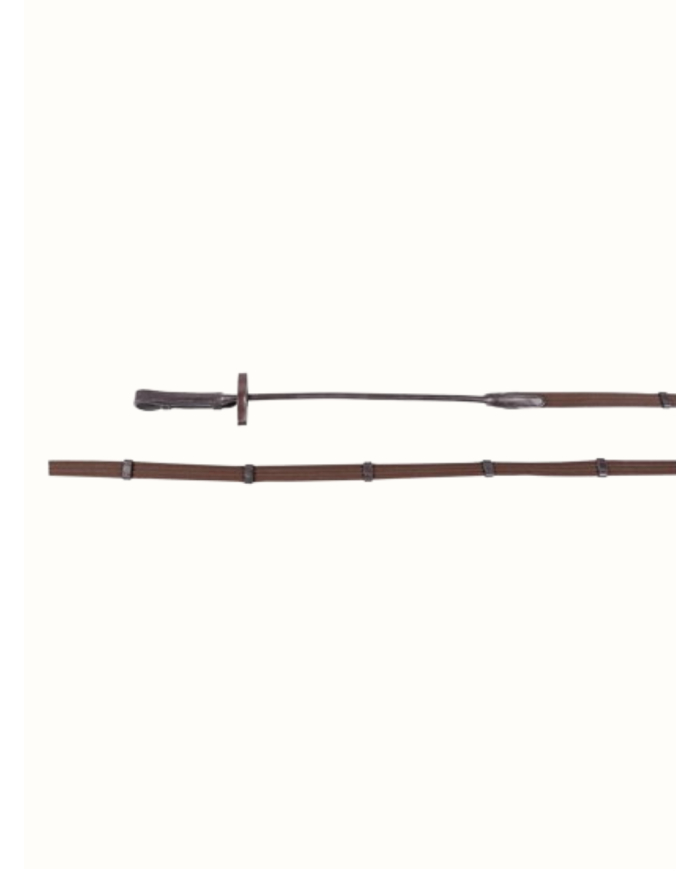 Bridon en cuir rond pas cher, marron et noir