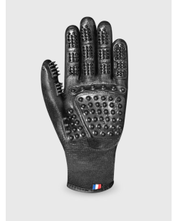 Gant groomer RACER, gant à lustrer, gant nettoyant pour cheval
