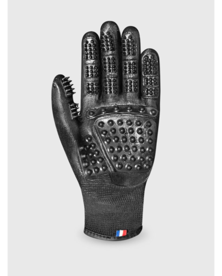 Gant groomer RACER, gant à lustrer, gant nettoyant pour cheval