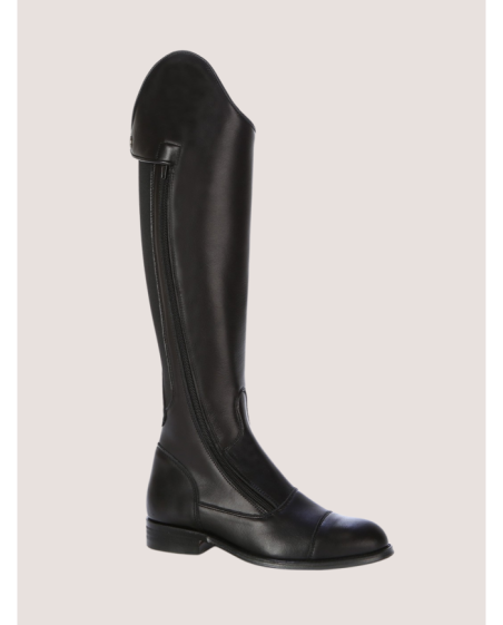 Bottes de dressage, fermeture éclair devant sur le côté, pratique à enfiler, avec élastique