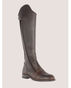 Bottes de dressage, fermeture éclair devant sur le côté, pratique à enfiler, avec élastique