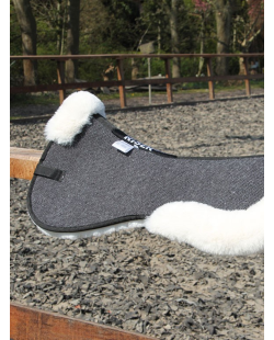 Amortisseur fausse fourrure noir et blanc