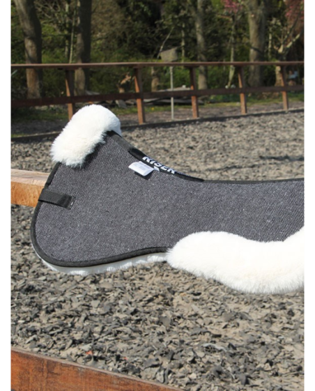 Amortisseur fausse fourrure noir et blanc