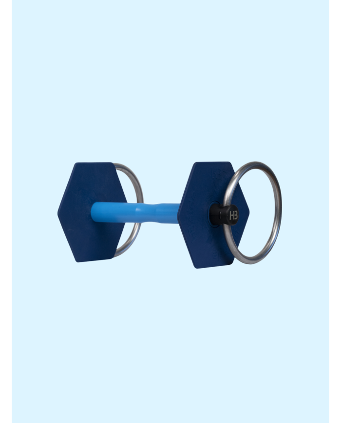 I-Bride mors à anneaux Strong Flex + bleu