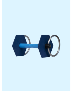 I-Bride mors à anneaux Strong Flex + bleu