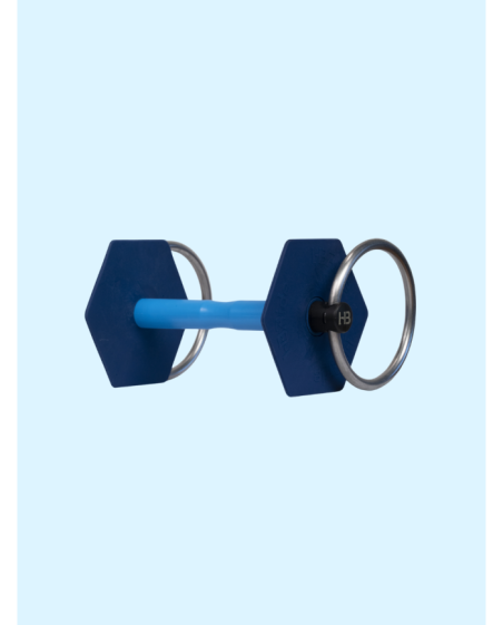 I-Bride mors à anneaux Strong Flex + bleu