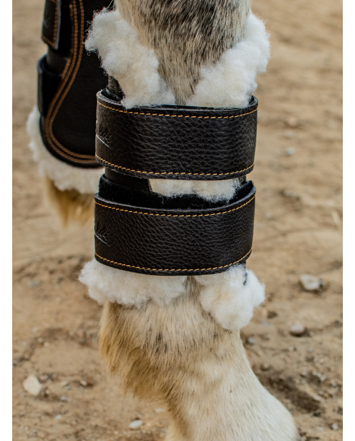 ZALDI - Guêtres arrières cuir mouton personnalisables