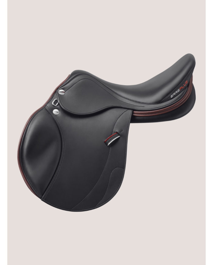Selle ERREPLUS JD junior, matelassure fitable, selle avec matelassure adaptable au dos du cheval, selle en cuir de taureau.