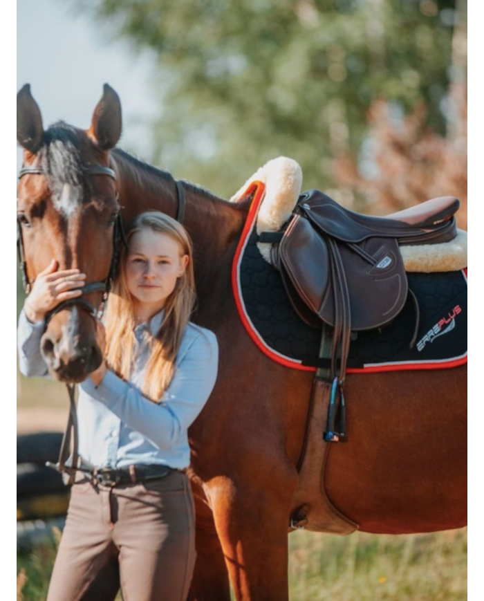 Selle ERREPLUS GTS, matelassure fitable, matelassure de la selle adaptable au cheval. Selle en cuir de taureau