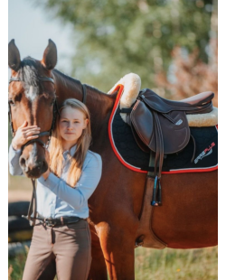Selle ERREPLUS GTS, matelassure fitable, matelassure de la selle adaptable au cheval. Selle en cuir de taureau