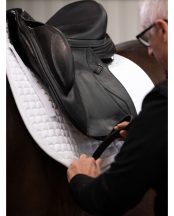 Erreplus connect, selle avec matelassure fitable, selle avec matelassure ajustable au dos du cheval, selle en cuir de taureau