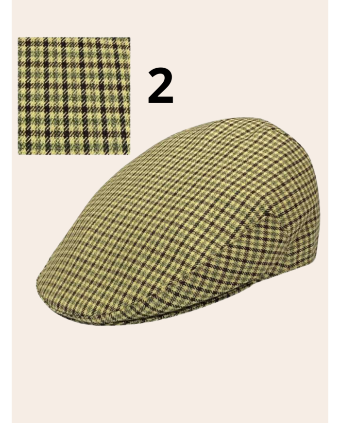 Casquette campera pied de poule, casquette tissu fin pour l'été