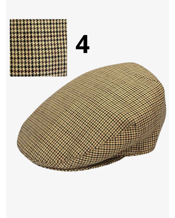 Casquette campera pied de poule, casquette tissu fin pour l'été
