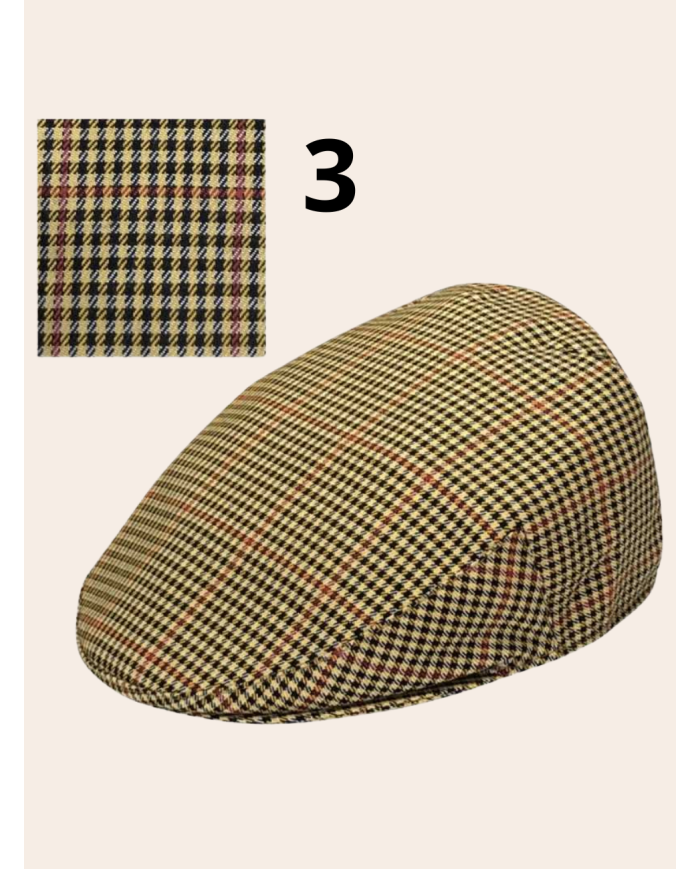 Casquette campera pied de poule, casquette tissu fin pour l'été