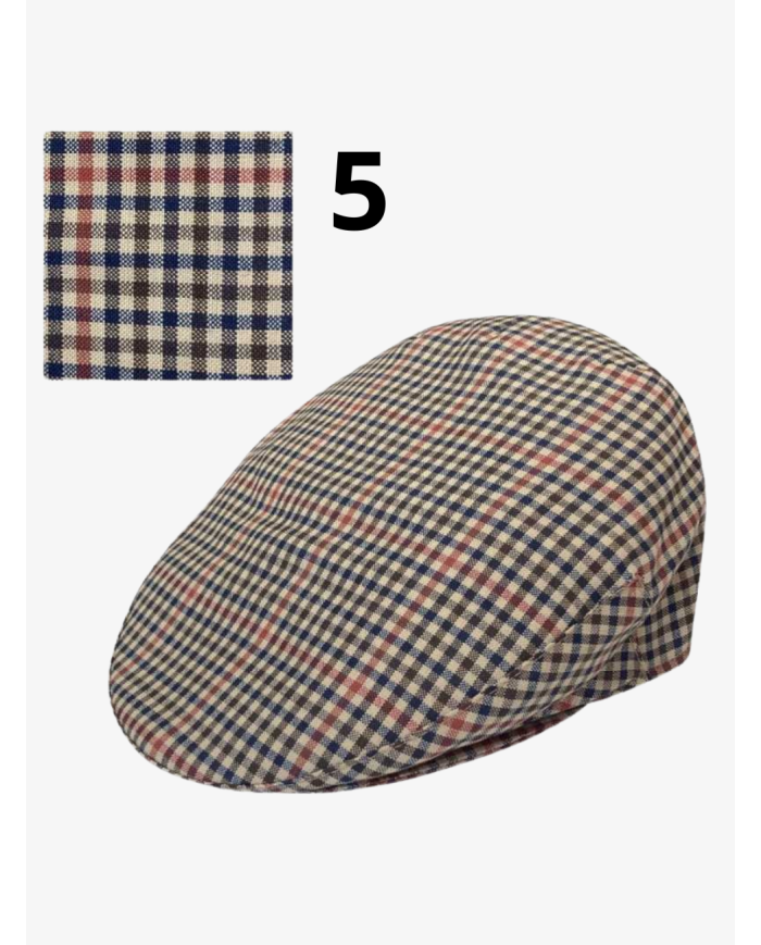 Casquette campera pied de poule, casquette tissu fin pour l'été