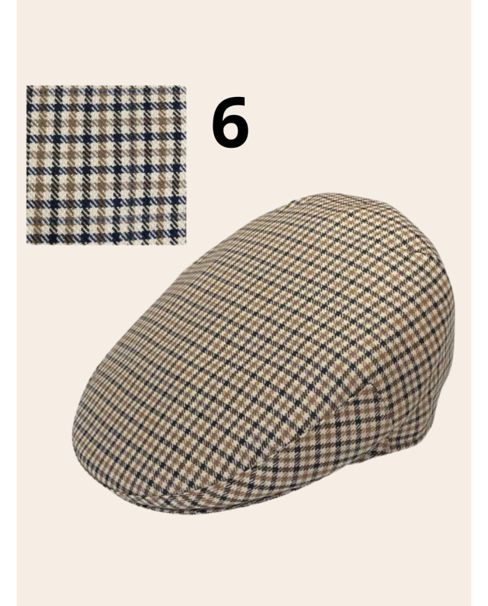 Casquette campera pied de poule, casquette tissu fin pour l'été