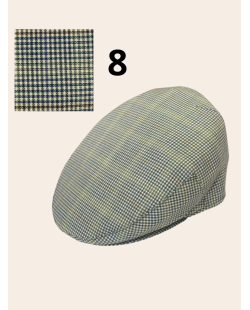 Casquette campera pied de poule, casquette tissu fin pour l'été