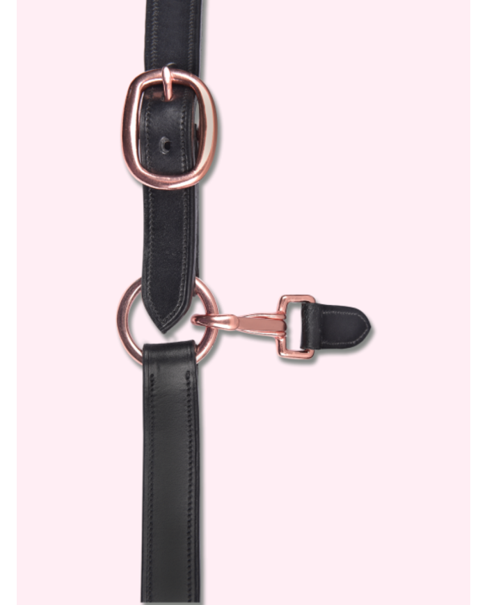 Licol en cuir rose line