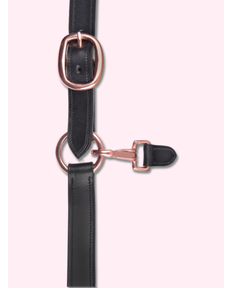 Licol en cuir rose line