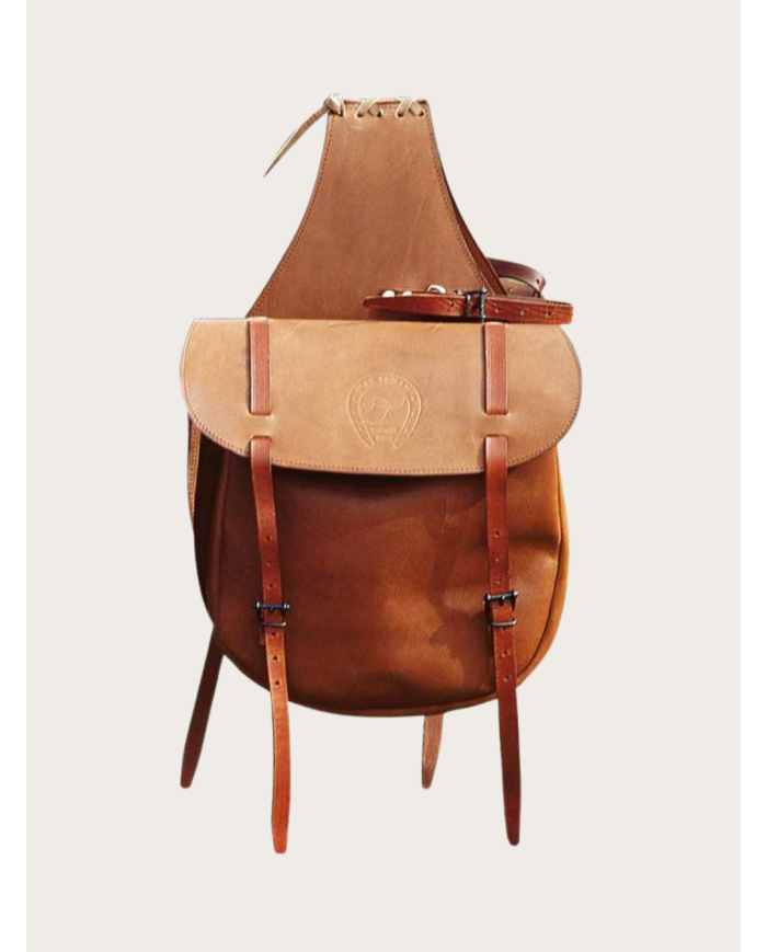 Sacoches randonnée en cuir artisanal MARJOMAN