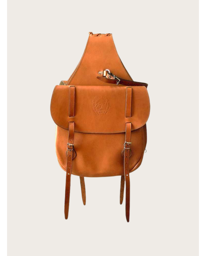 Sacoches randonnée en cuir artisanal MARJOMAN
