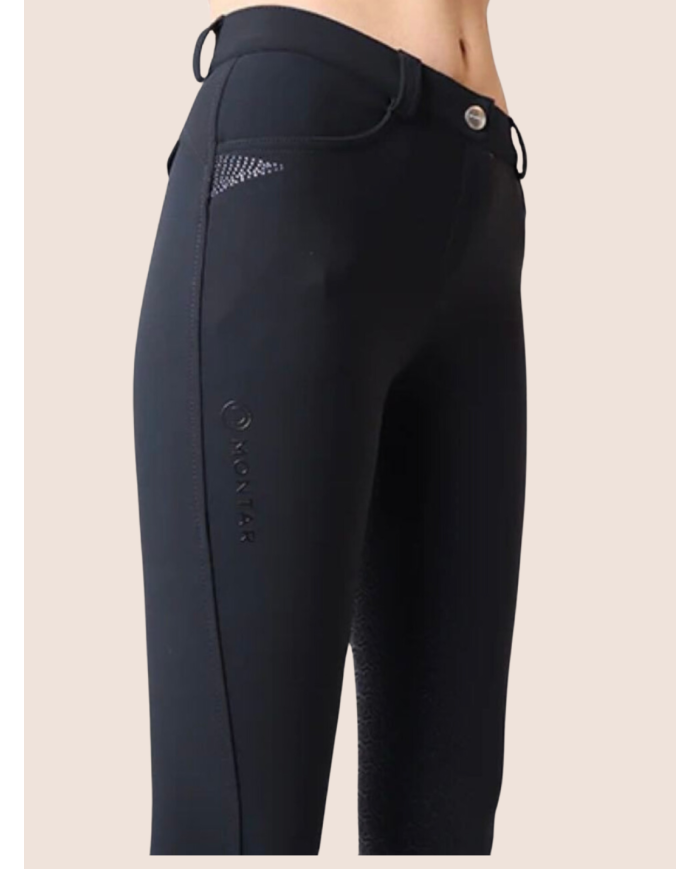 MONTAR - Pantalon modèle Kyla strass