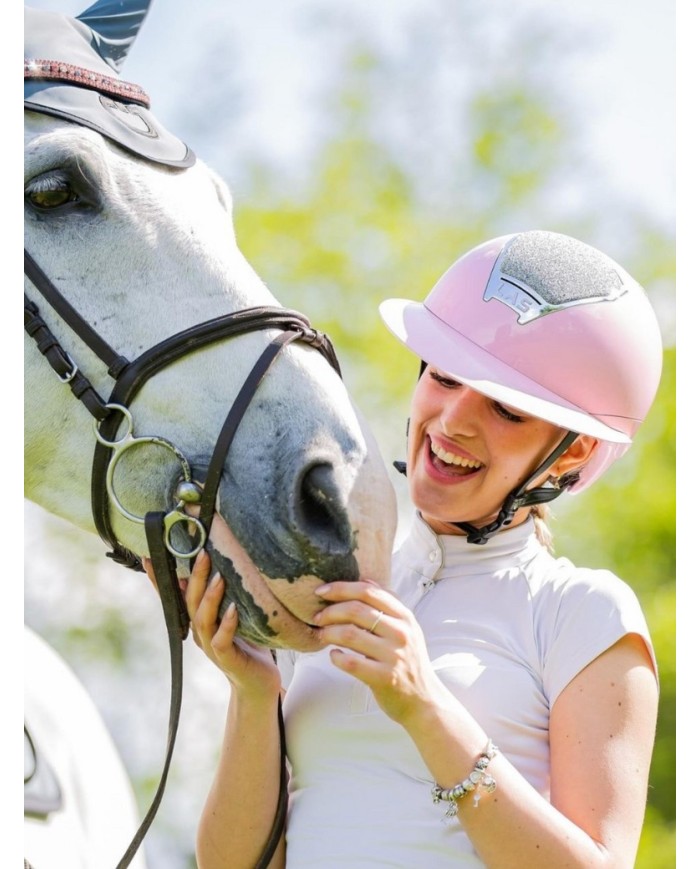 LAS HELMETS - Casque OPERA CRYSTAL METAL pink