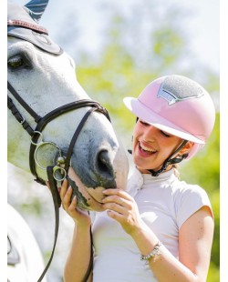 LAS HELMETS - Casque OPERA CRYSTAL METAL pink