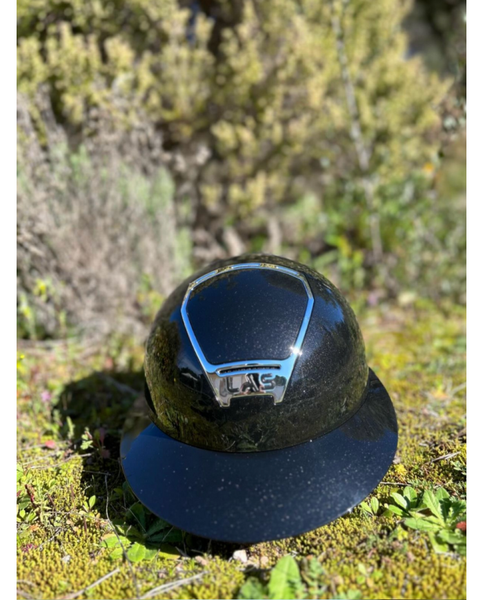LAS HELMETS - OPERA METAL CROMO BLACK