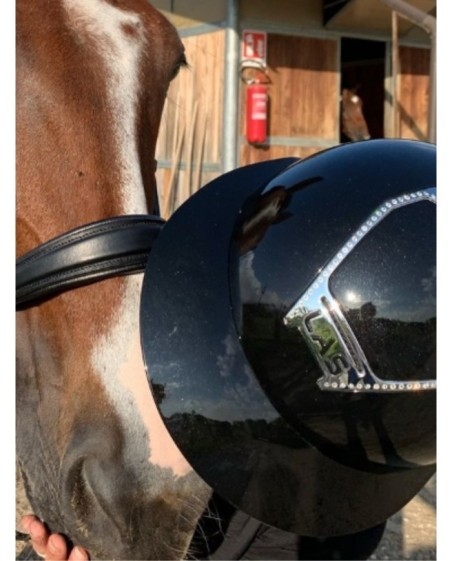 LAS HELMETS - OPERA CORNICE CRYSTAL BLACK/CROMO