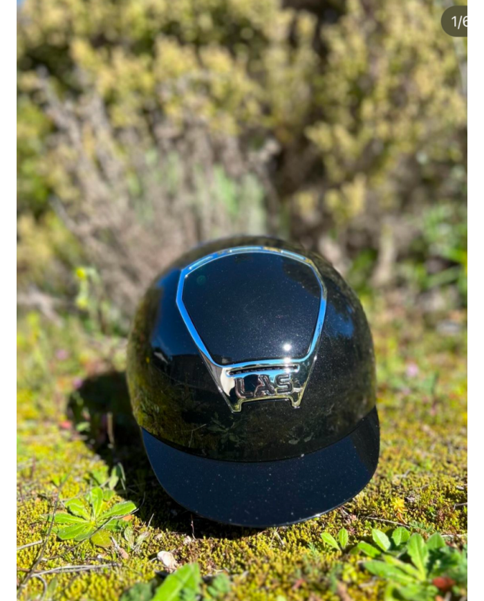 LAS HELMETS - OPERA METAL CROMO BLACK