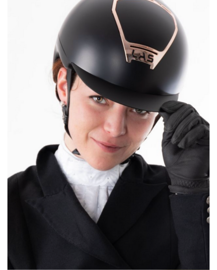 LAS HELMETS - OPERA METAL BLACK/ROSEGOLD