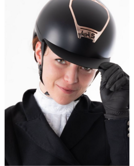 LAS HELMETS - OPERA METAL BLACK/ROSEGOLD