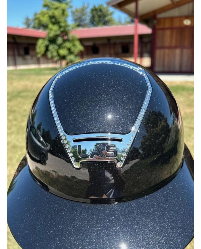 LAS HELMETS - OPERA CORNICE CRYSTAL BLACK/CROMO