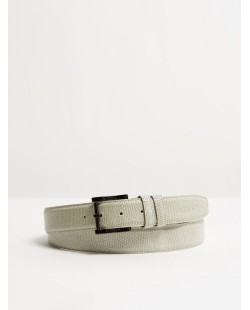 Kingsley  - ceinture python lizzard light grey