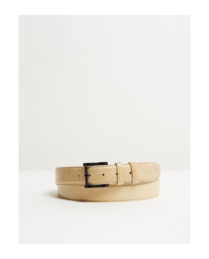 Kingsley  - ceinture snake beige