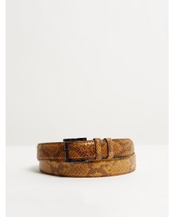 Kingsley - ceinture python brown