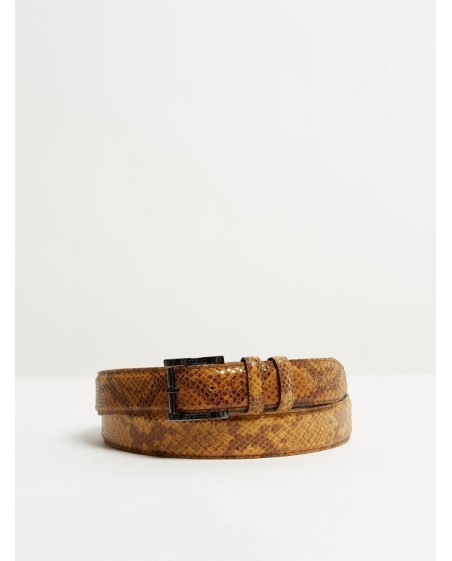 Kingsley - ceinture python brown