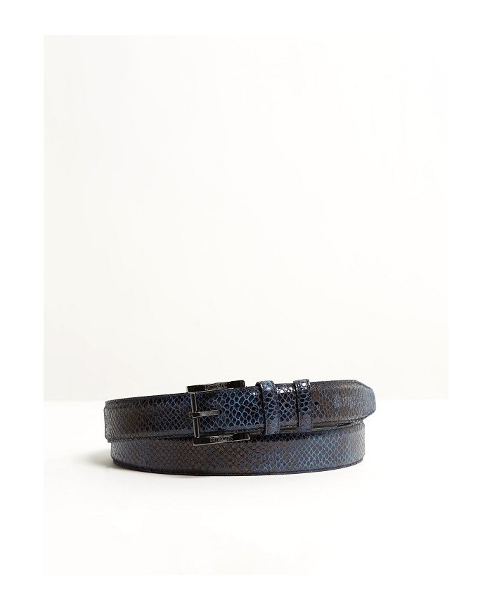 Kingsley - ceinture python blue