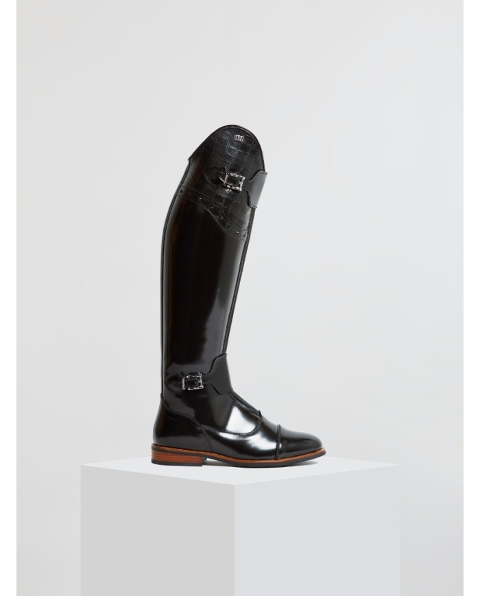 Kingsley - LONDON croco & shiny black