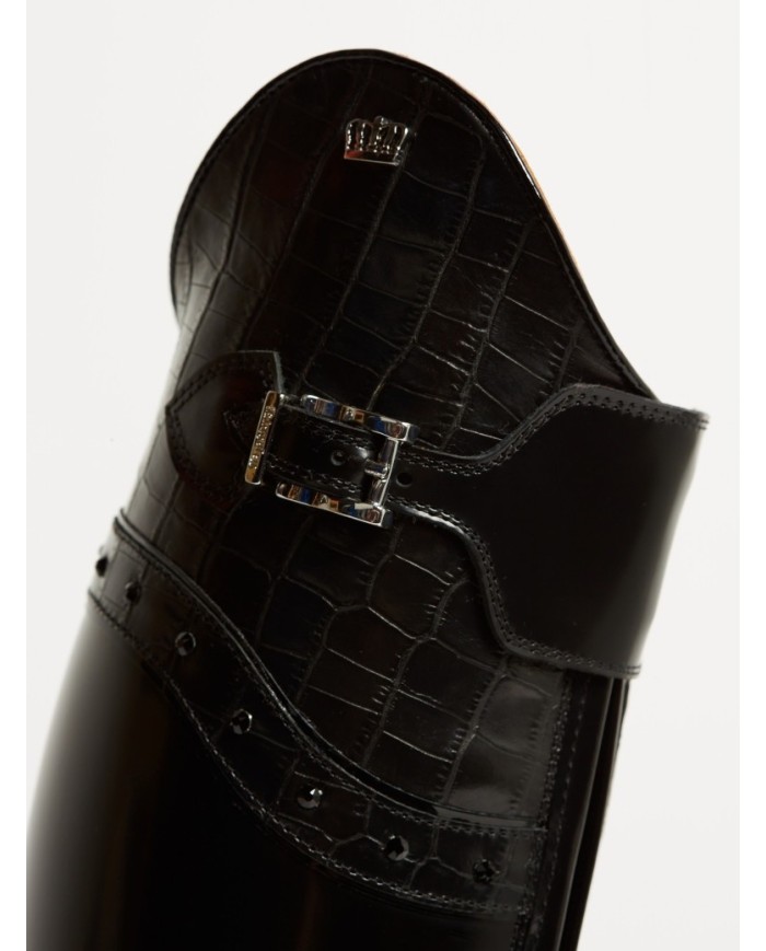 Kingsley - LONDON croco & shiny black