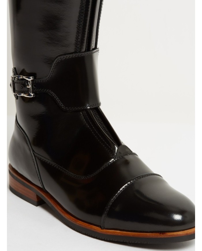 Kingsley - LONDON croco & shiny black