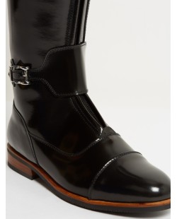 Kingsley - LONDON croco & shiny black