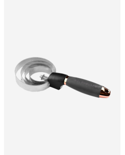 WALDHAUSEN - Etrille métallique ronde avec poignée en gel