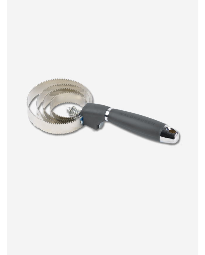 WALDHAUSEN - Etrille métallique ronde avec poignée en gel